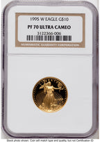 1995-W Proof Gold Eagle 1/4 oz Brown Label NGC PF70