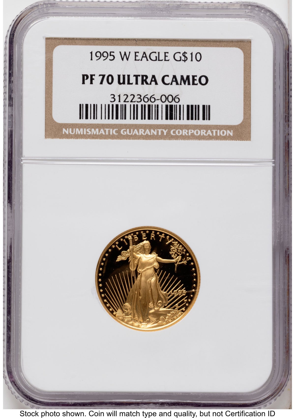 1995-W Proof Gold Eagle 1/4 oz Brown Label NGC PF70