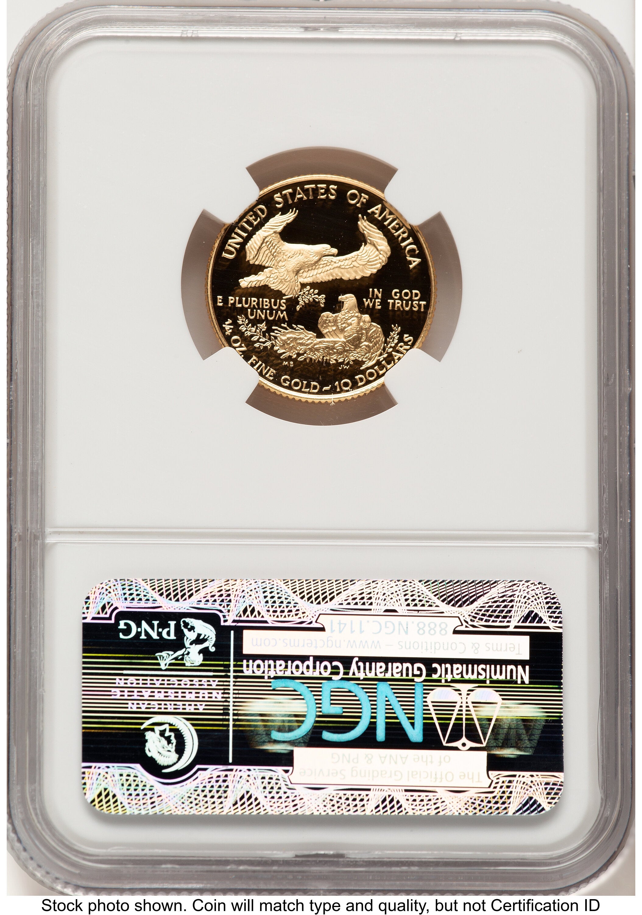 1996-W Proof Gold Eagle 1/4 oz Brown Label NGC PF70