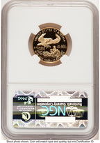 1999-W Proof Gold Eagle 1/4 oz Brown Label NGC PF70