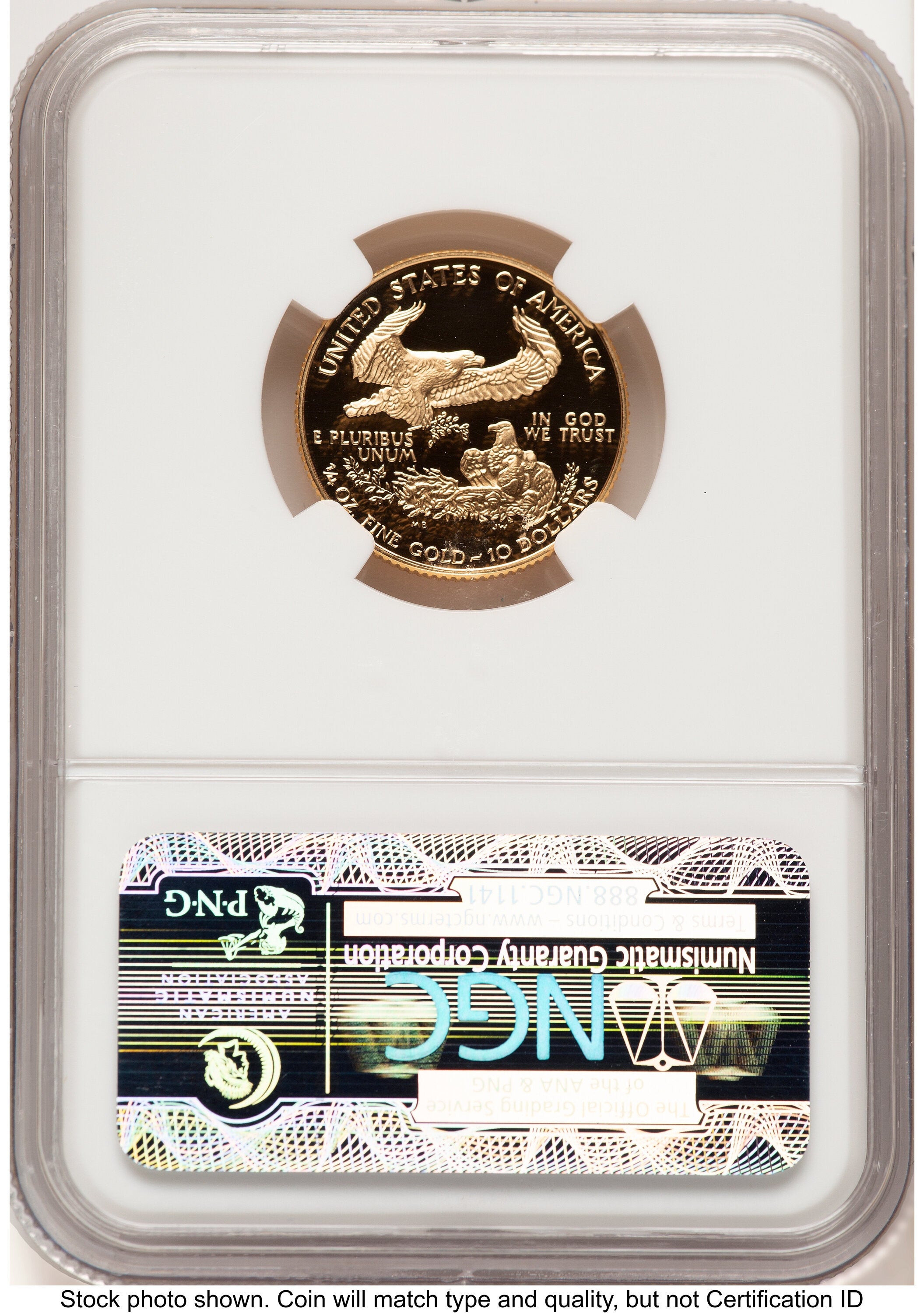 1999-W Proof Gold Eagle 1/4 oz Brown Label NGC PF70