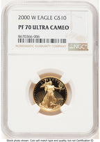 2000-W Proof Gold Eagle 1/4 oz Brown Label NGC PF70