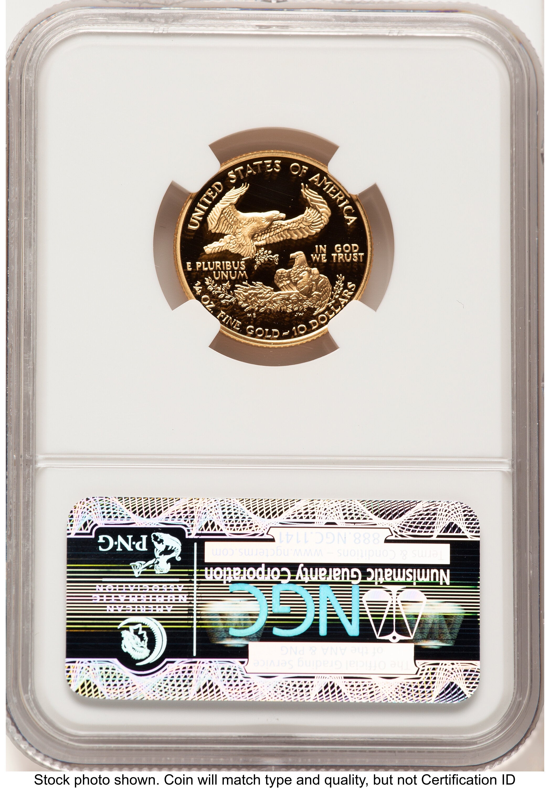 2001-W Proof Gold Eagle 1/4 oz Brown Label NGC PF70