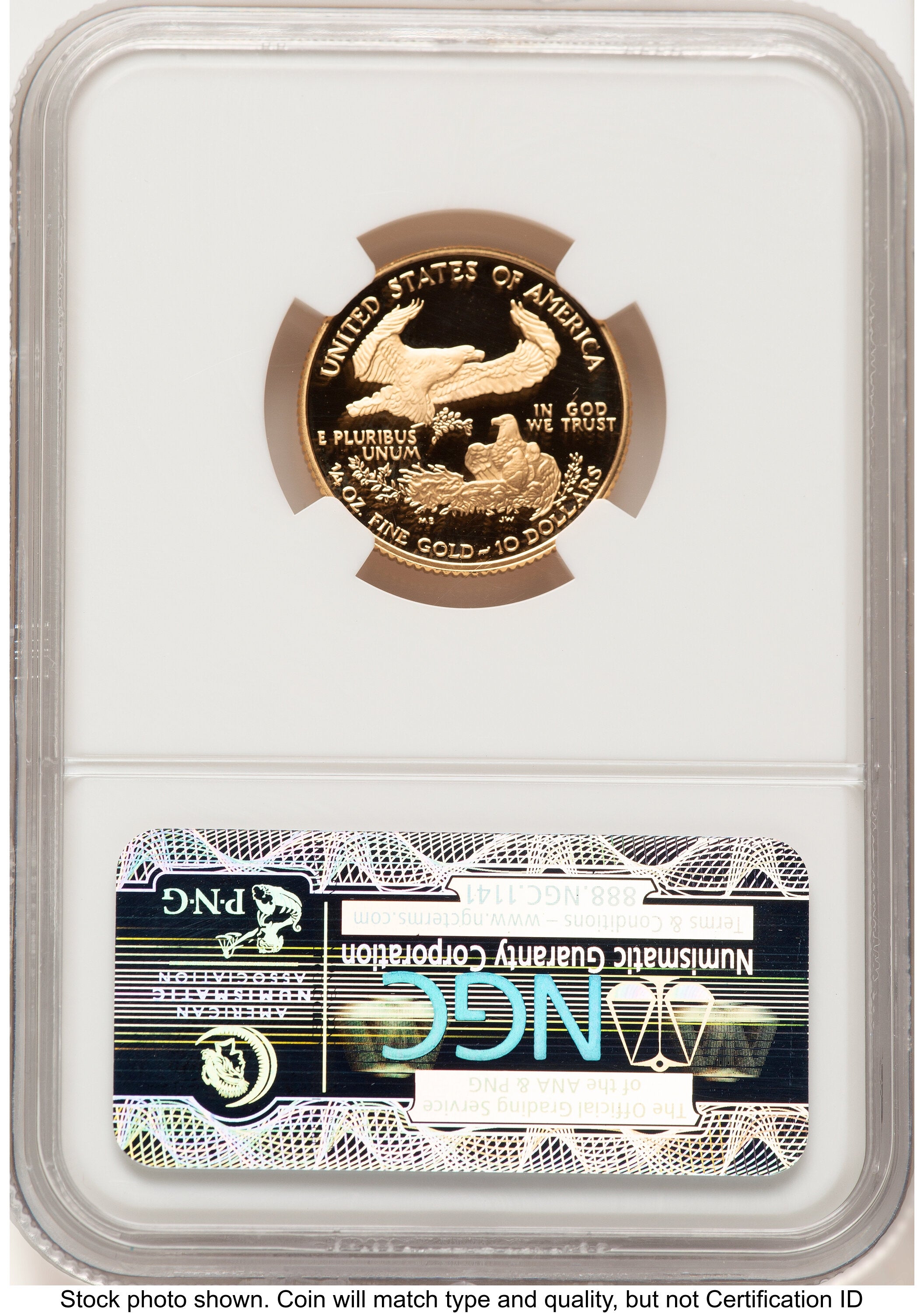 2004-W Proof Gold Eagle 1/4 oz Brown Label NGC PF70