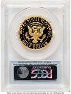 2014-W 50C Gold JFK 50th Anniversary FS Flag PCGS MS70
