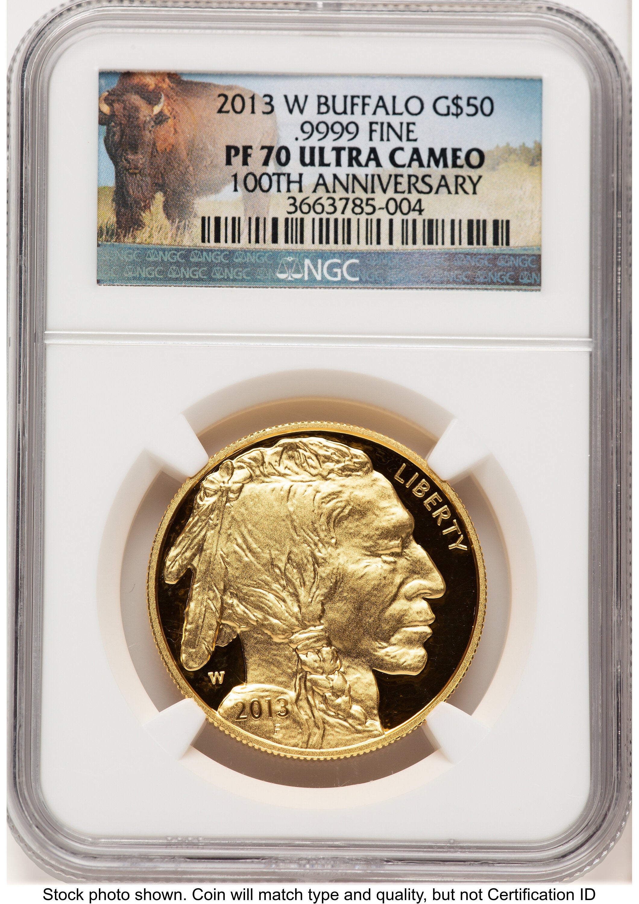 2013-W Proof Gold Buffalo 1 oz Bison Label NGC PF70
