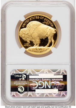 2014-W Proof Gold Buffalo 1 oz ER Bison Label NGC PF70