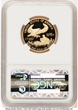 2010-W Proof Gold Eagle 1/2 oz ER Blue NGC PF70