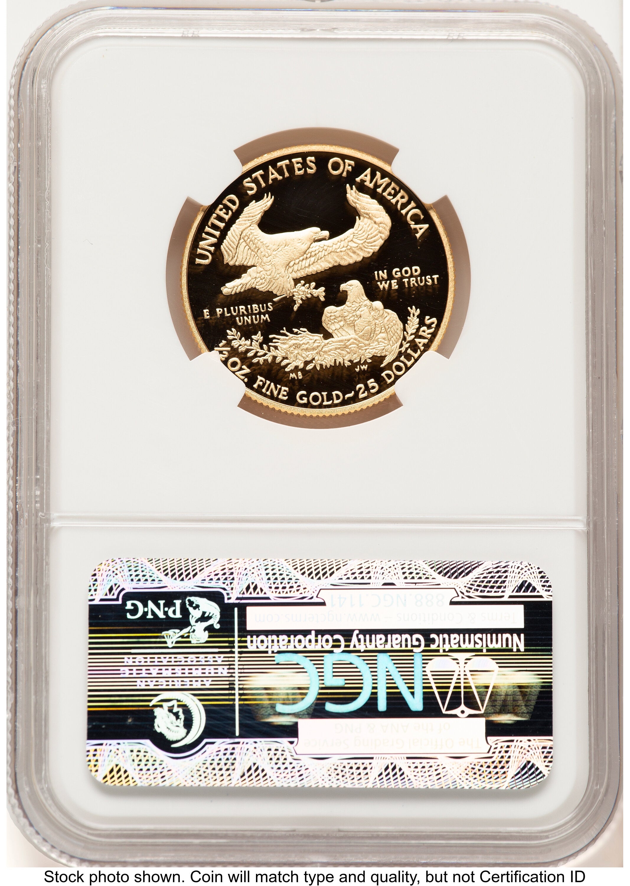 2010-W Proof Gold Eagle 1/2 oz ER Blue NGC PF70