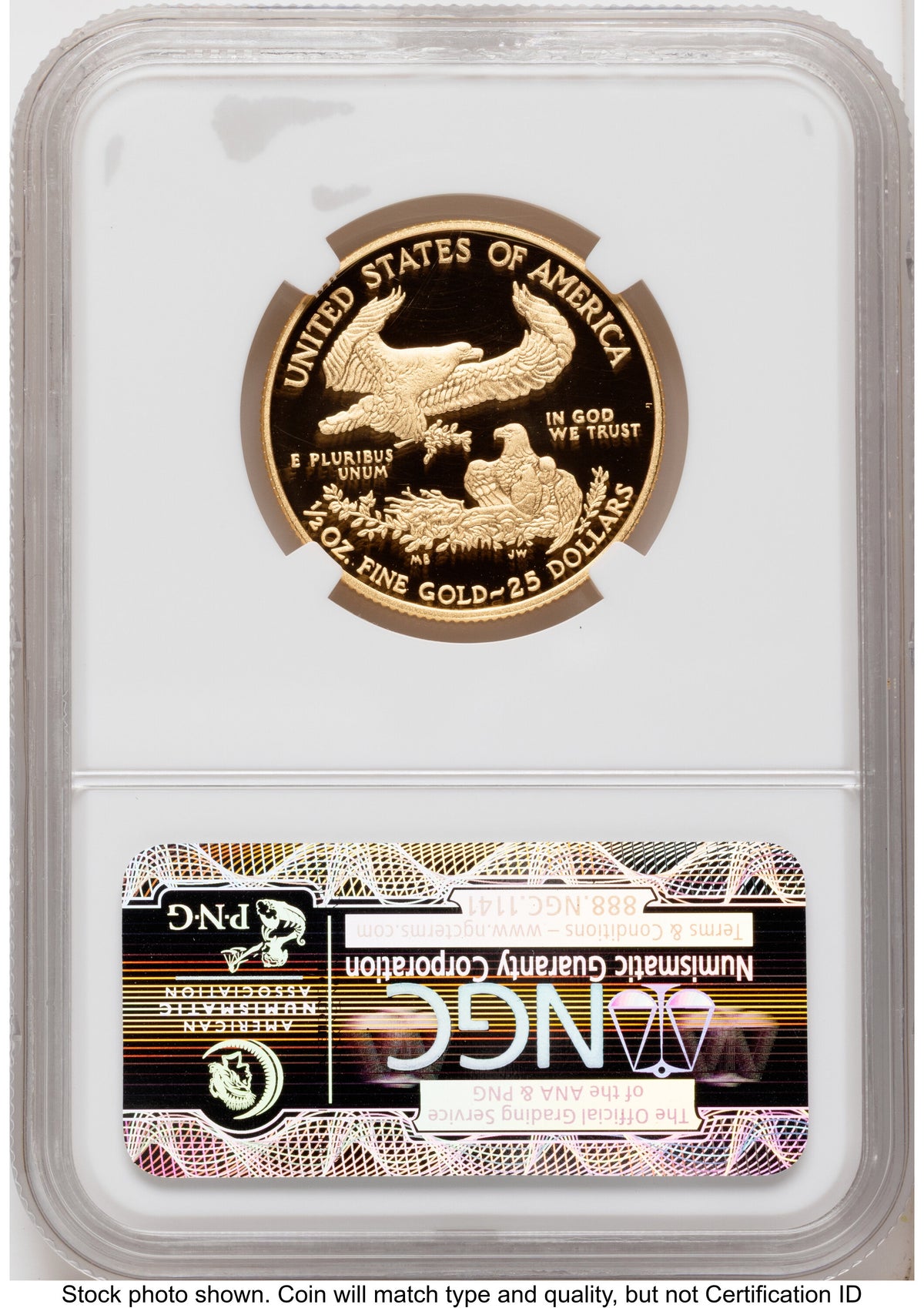 2012-W Proof Gold Eagle 1/2 oz ER Blue NGC PF70
