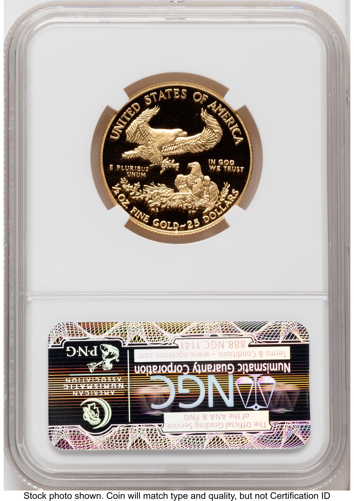 2014-W Proof Gold Eagle 1/2 oz ER Blue NGC PF70