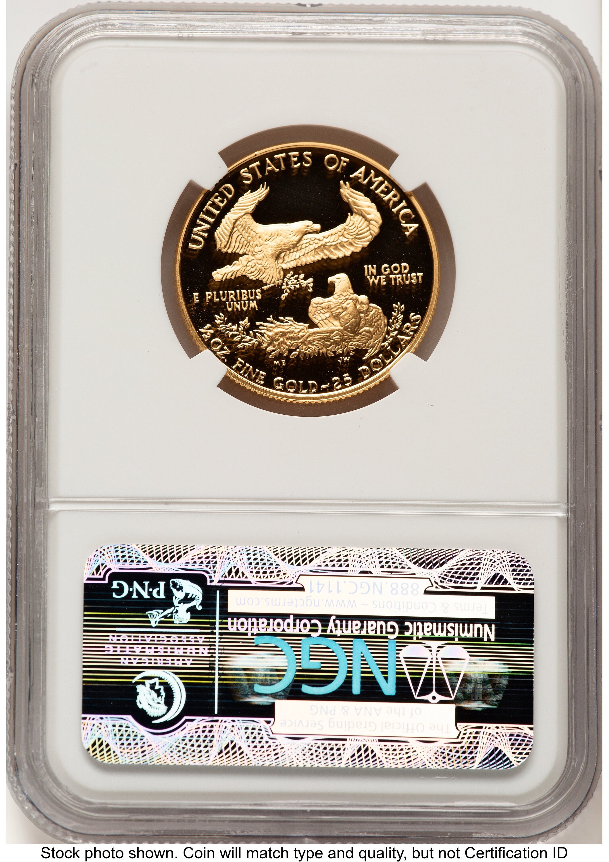 1990-P Proof Gold Eagle 1/2 oz Brown Label NGC PF70