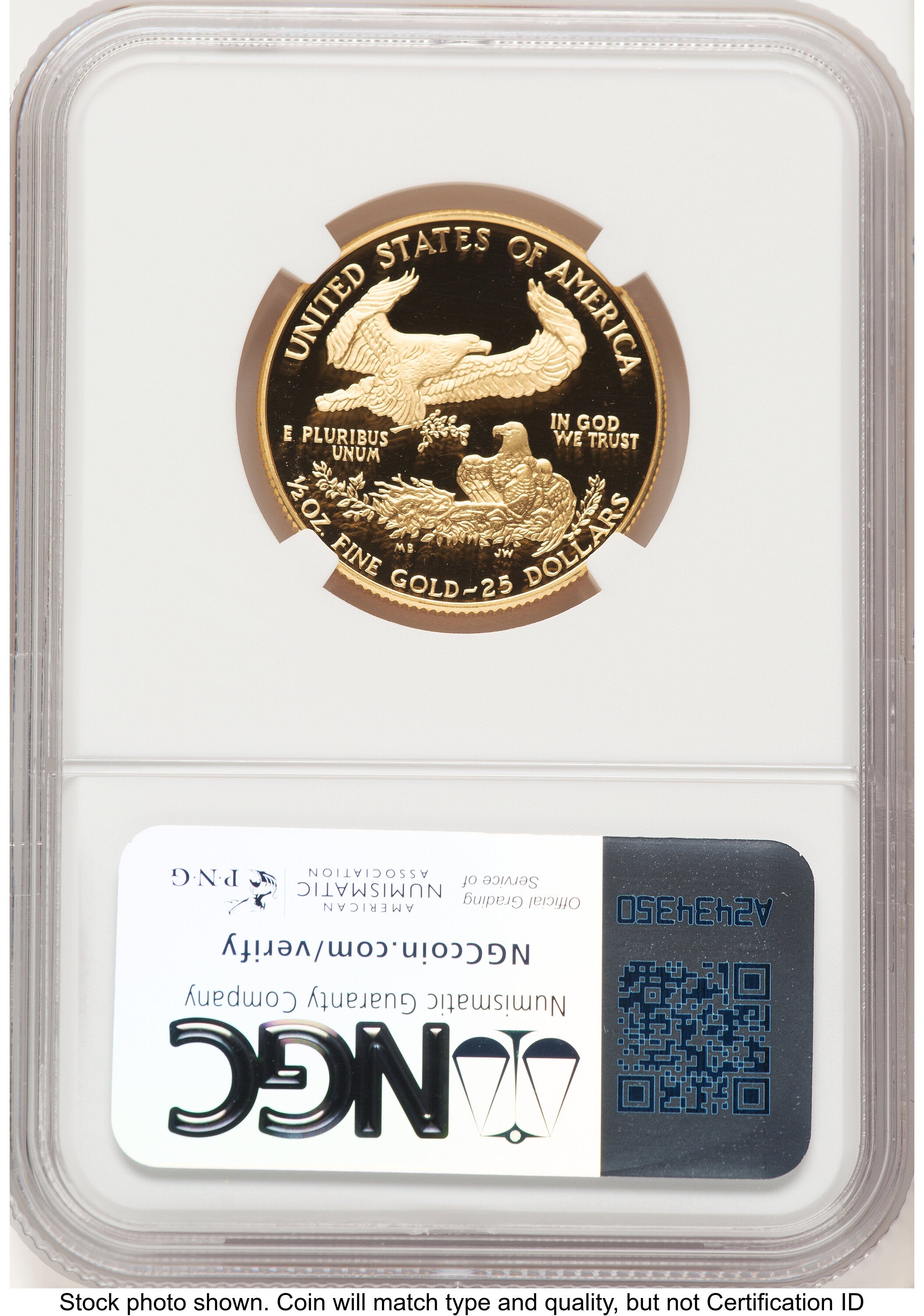 1994-W Proof Gold Eagle 1/2 oz Brown Label NGC PF70
