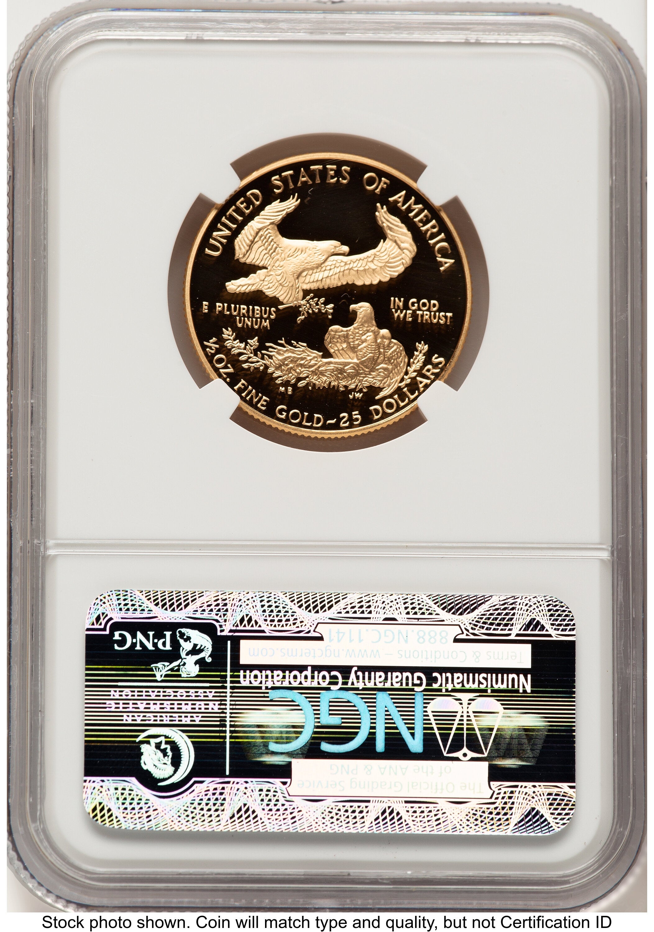 1996-W Proof Gold Eagle 1/2 oz Brown Label NGC PF70