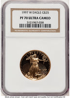 1997-W Proof Gold Eagle 1/2 oz Brown Label NGC PF70