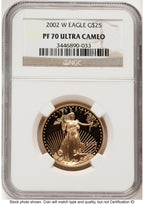 2002-W Proof Gold Eagle 1/2 oz Brown Label NGC PF70