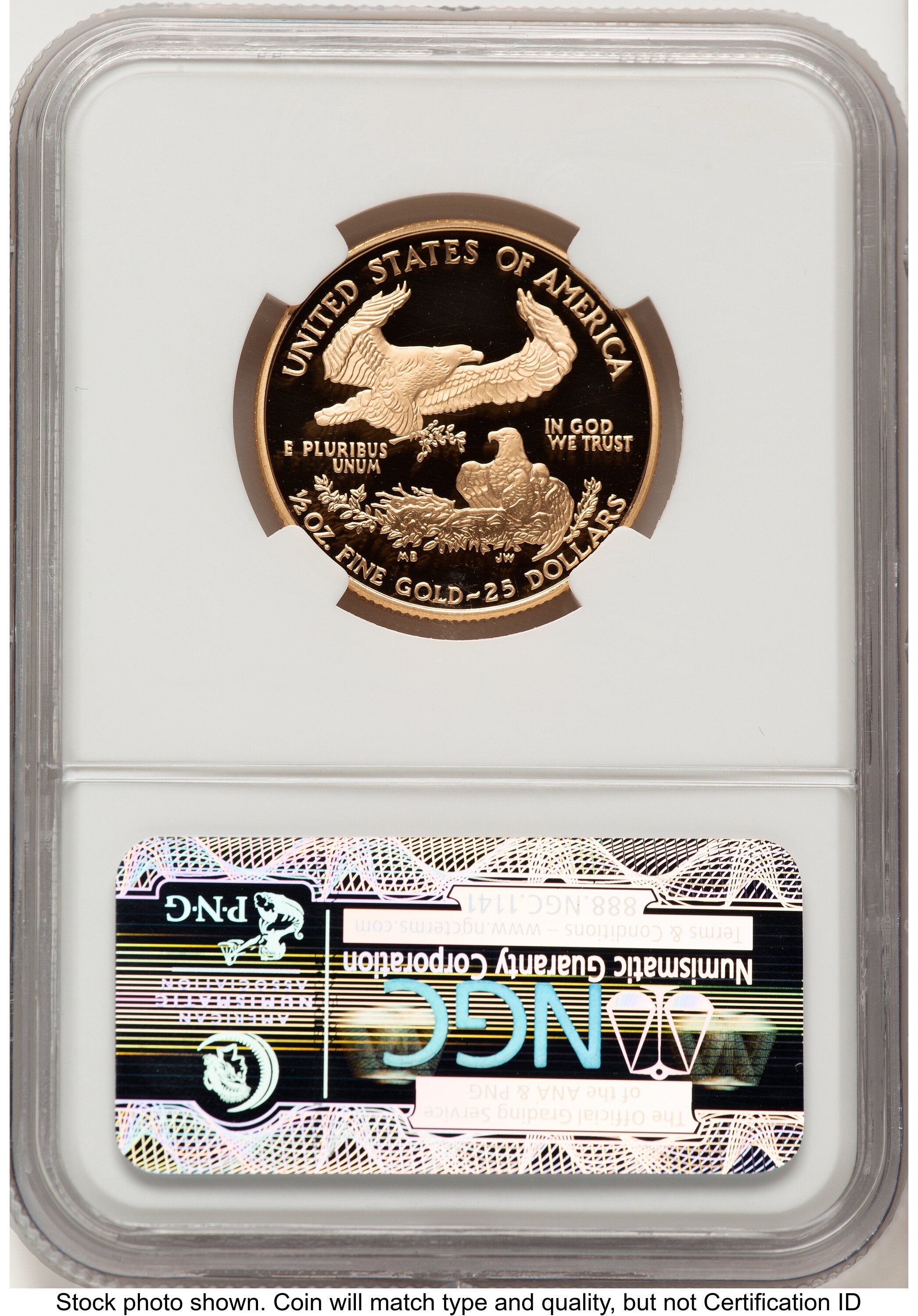 2002-W Proof Gold Eagle 1/2 oz Brown Label NGC PF70
