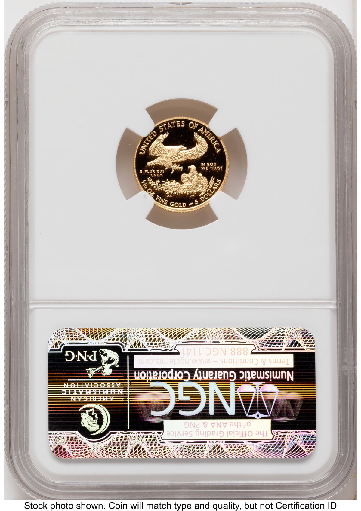 2012-W Proof Gold Eagle 1/10 oz ER Blue NGC PF70
