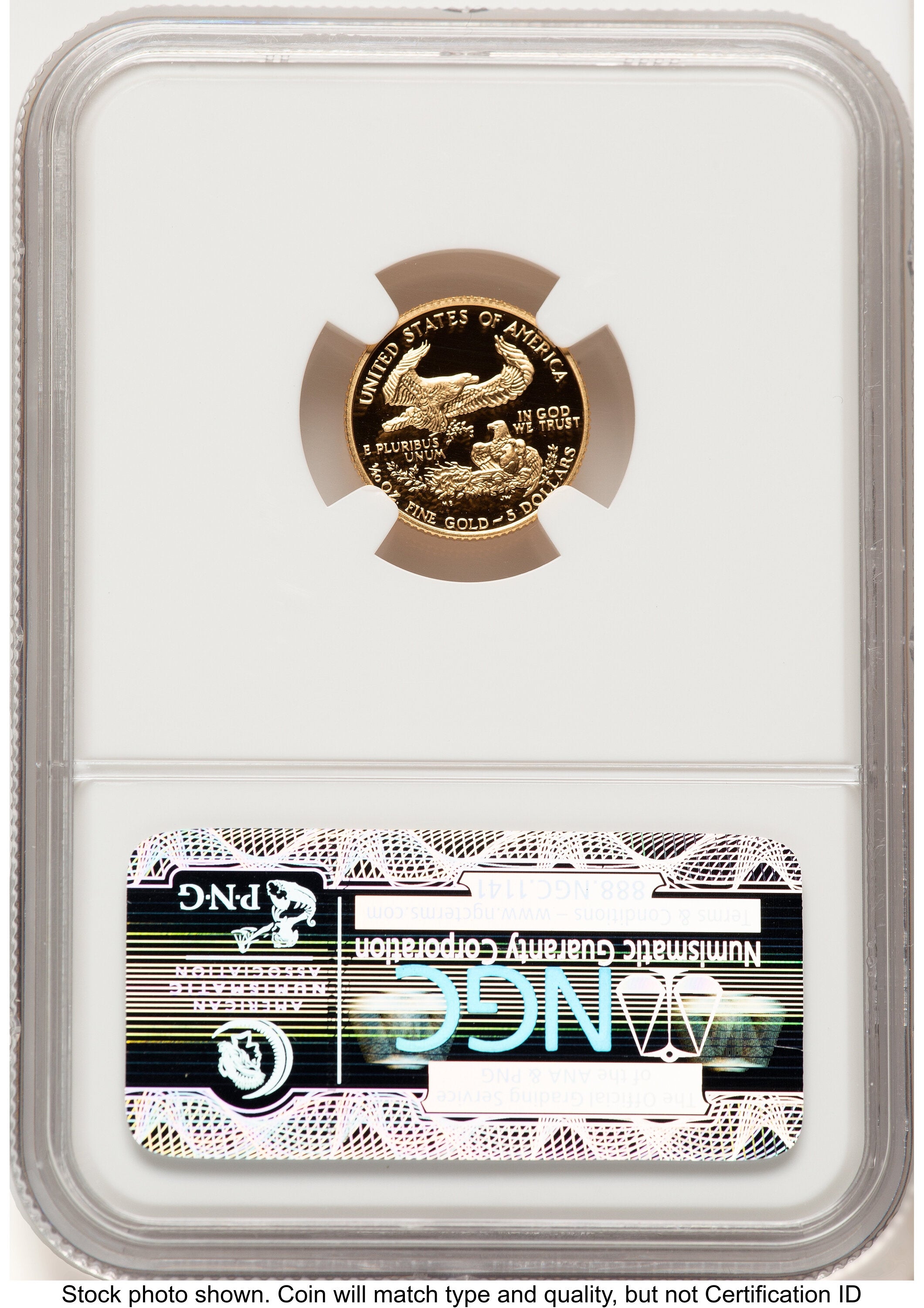 1990-P Proof Gold Eagle 1/10 oz Brown Label NGC PF70