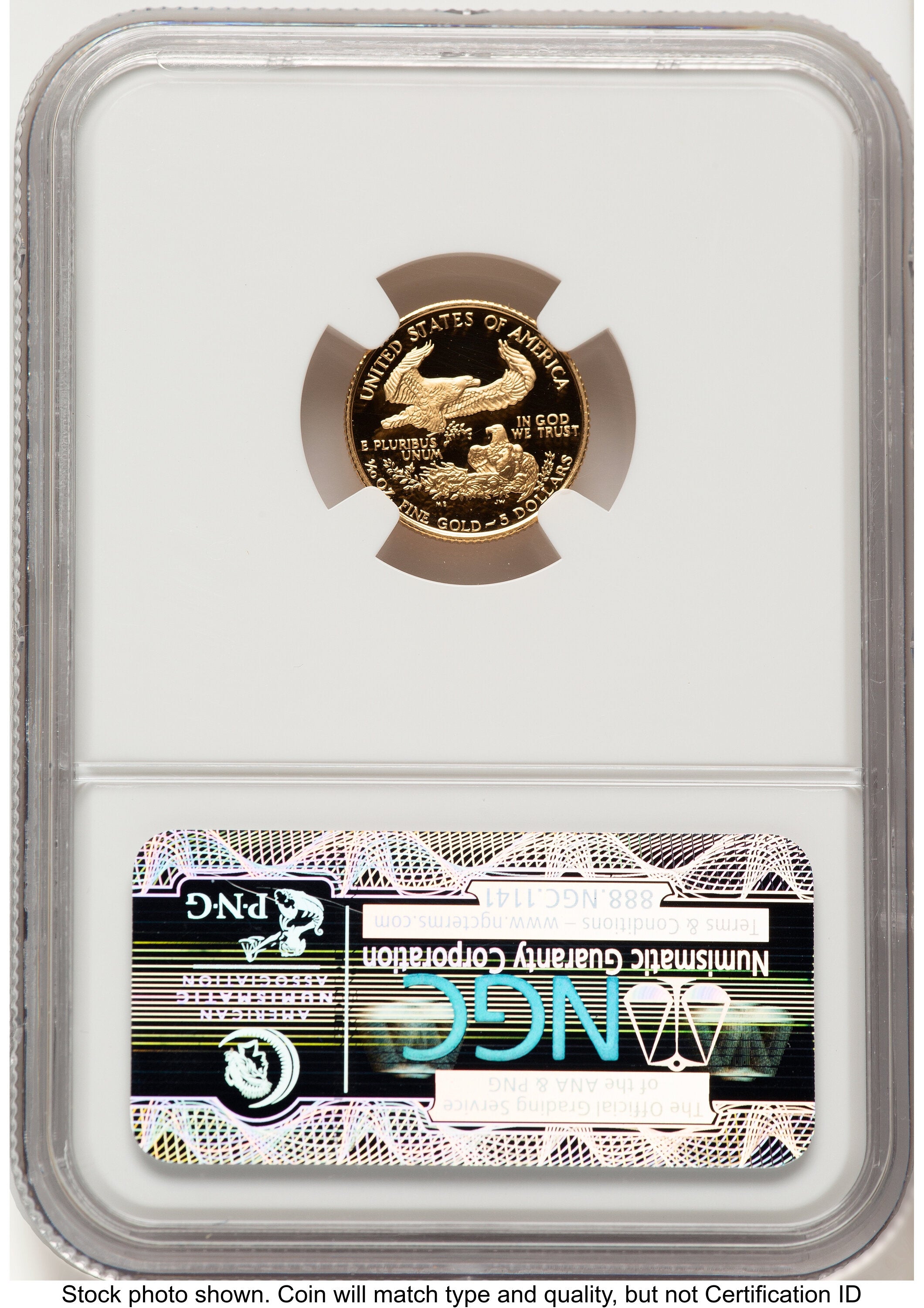 1991-P Proof Gold Eagle 1/10 oz Brown Label NGC PF70