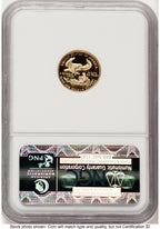 1993-P Proof Gold Eagle 1/10 oz Brown Label NGC PF70