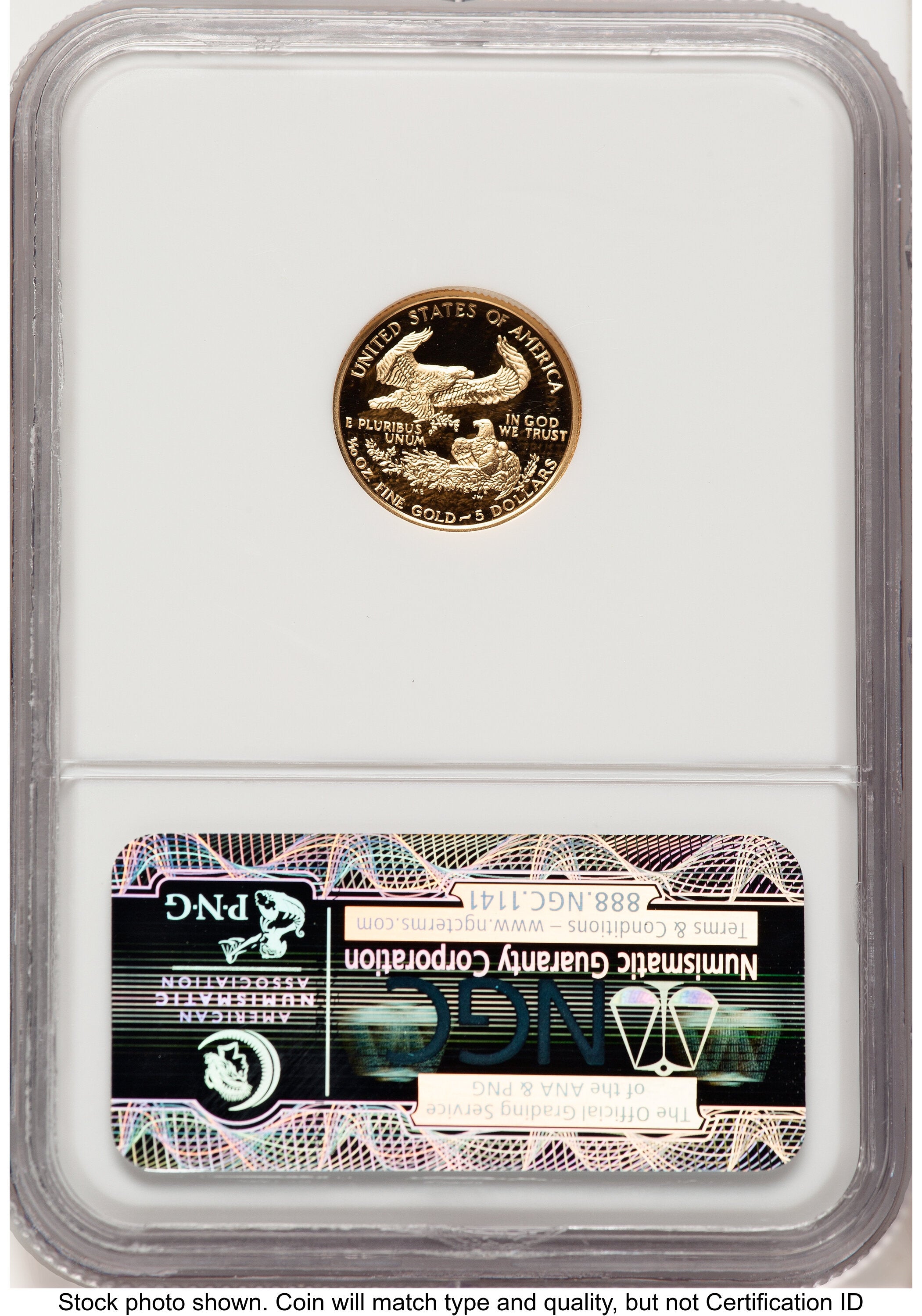 1993-P Proof Gold Eagle 1/10 oz Brown Label NGC PF70