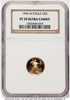 1994-W Proof Gold Eagle 1/10 oz Brown Label NGC PF70
