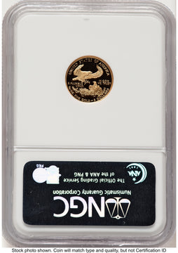 1996-W Proof Gold Eagle 1/10 oz Brown Label NGC PF70