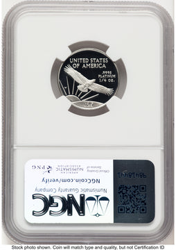 1997-W Proof Platinum Eagle 1/4 oz Brown Label NGC PF70