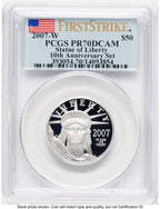 2007-W Proof Platinum Eagle 1/2 oz FS Flag PCGS PR70