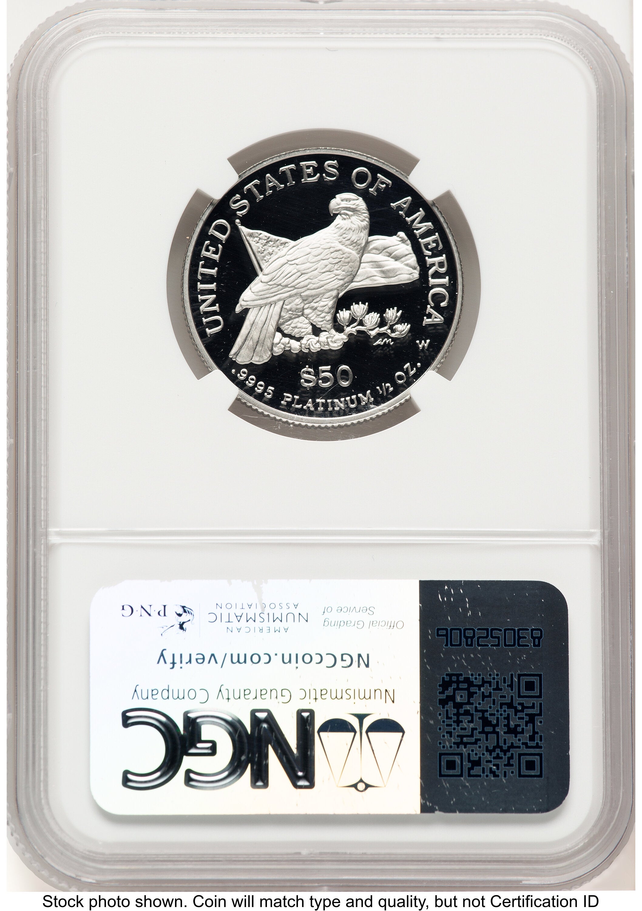 2003-W Proof Platinum Eagle 1/2 oz Brown Label NGC PF70