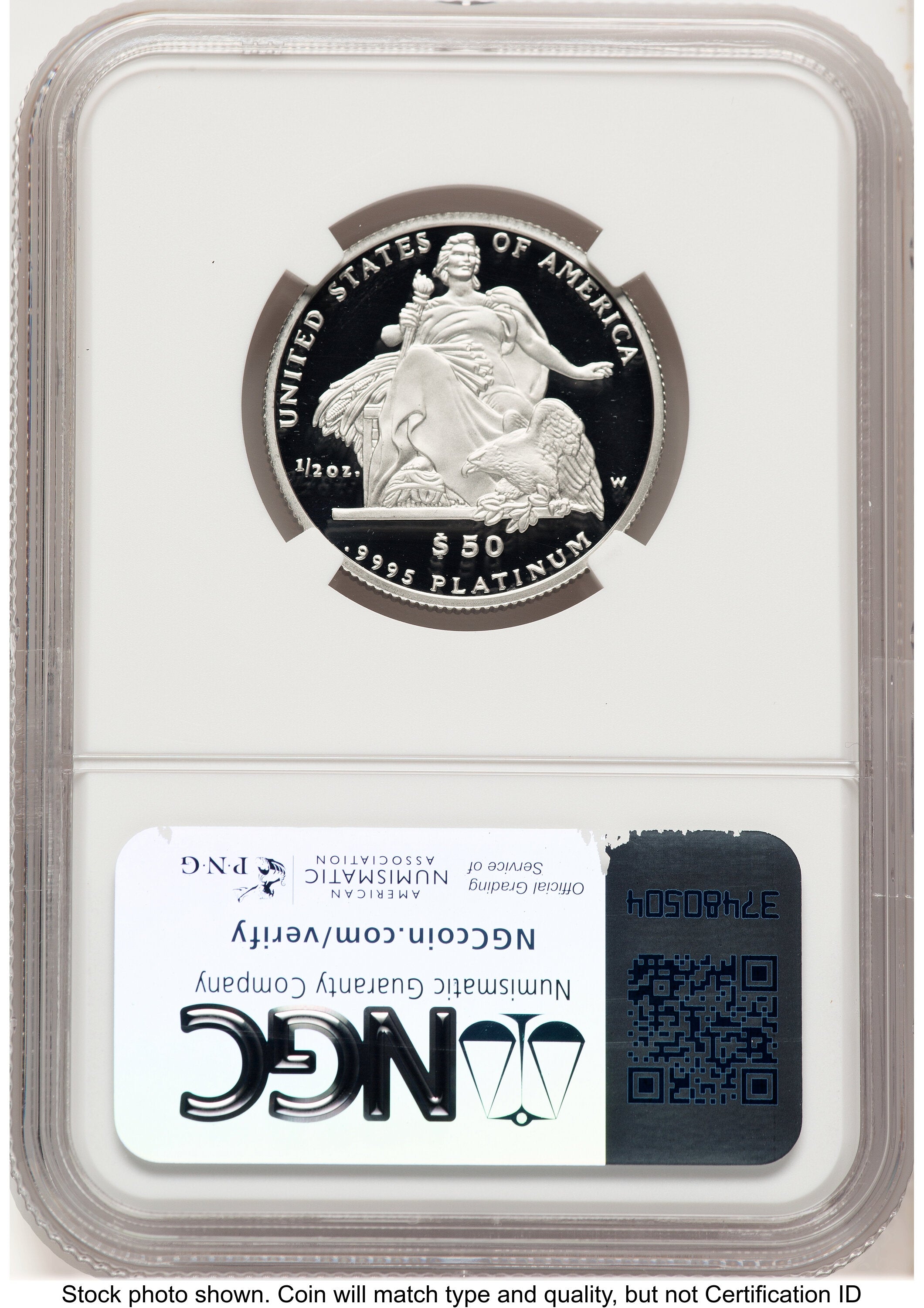 2004-W Proof Platinum Eagle 1/2 oz Brown Label NGC PF70