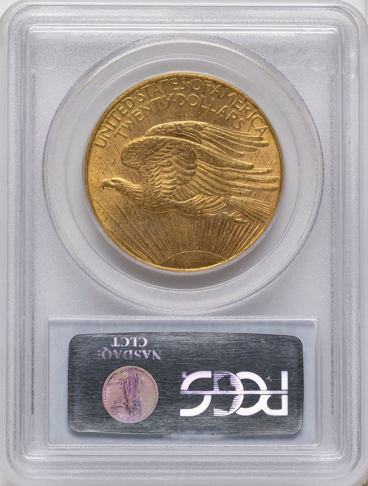 1908-D $20 NO MOTTO Saint-Gaudens Double Eagle PCGS MS62