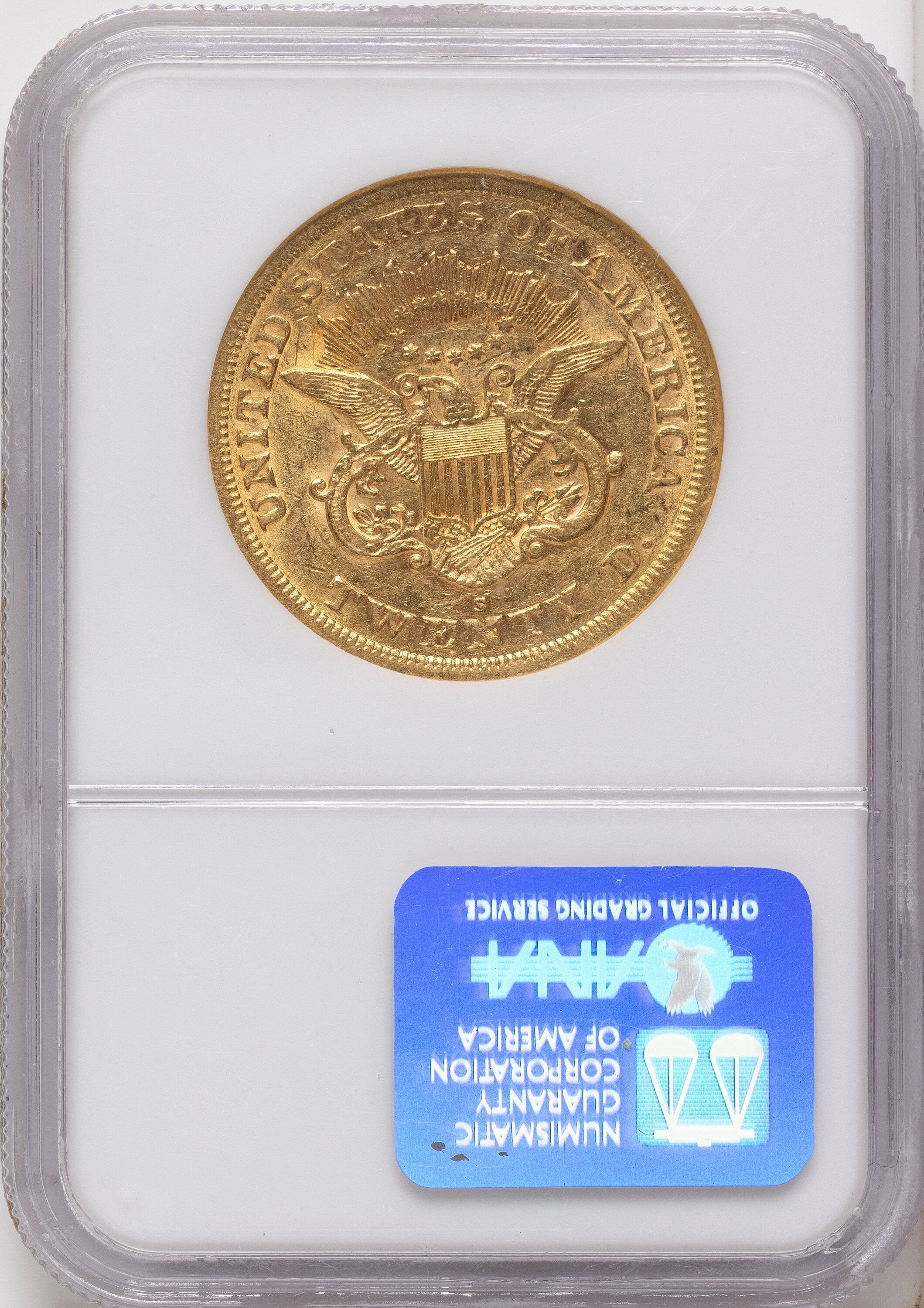 1863-S $20 Liberty Double Eagle NGC XF45