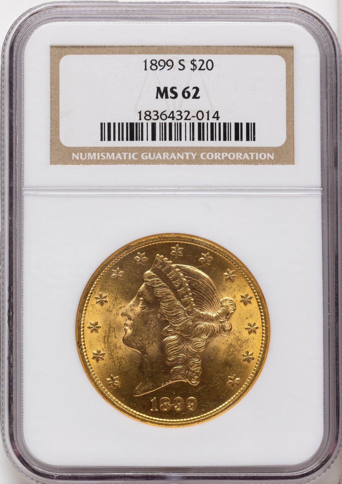 1899-S $20 Liberty Double Eagle NGC MS62