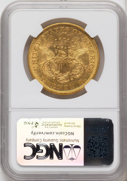 1866 $20 Liberty Double Eagle NGC AU58
