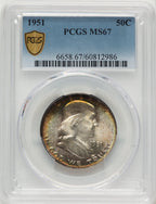 1951 50C Franklin Half Dollar PCGS MS67