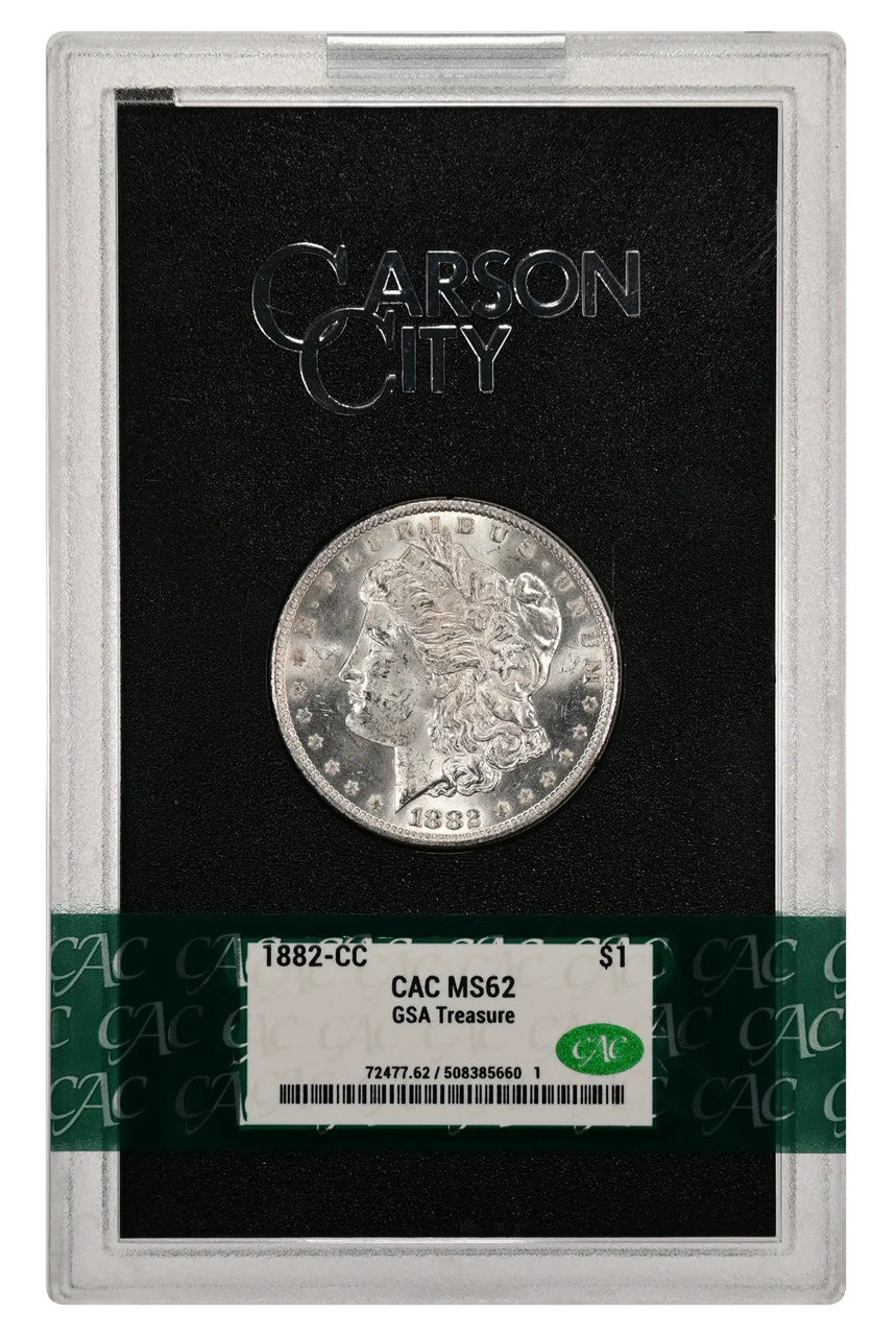 1882-CC $1 GSA Treasure Hoard Morgan Dollar CACG MS62