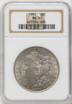 1901 Morgan Dollar NGC MS61