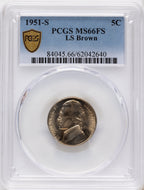 1951-S 5C FS Jefferson Nickel PCGS MS66