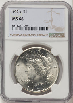 1926 Peace Dollar NGC MS66