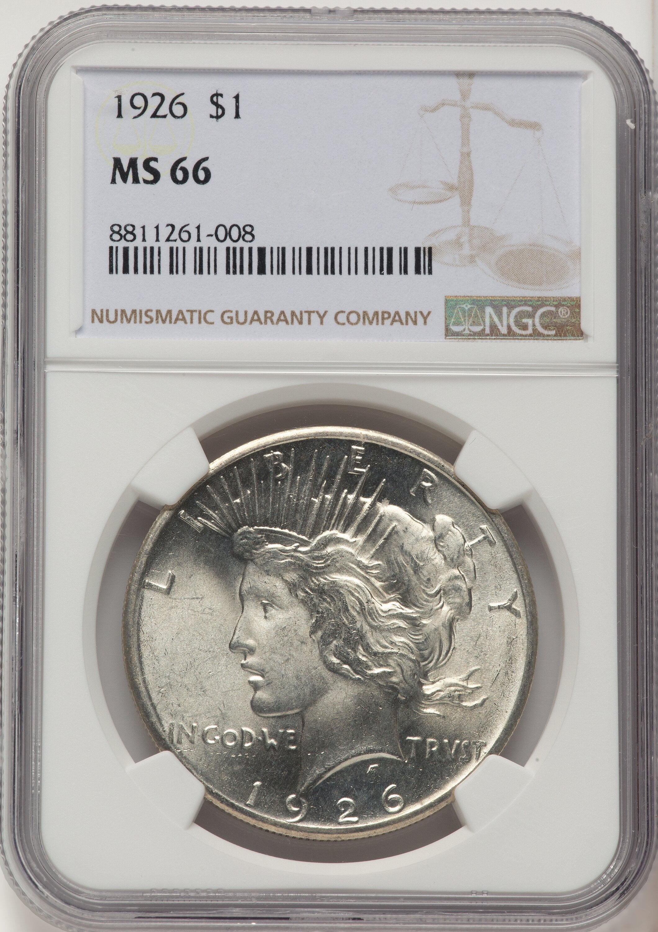 1926 Peace Dollar NGC MS66