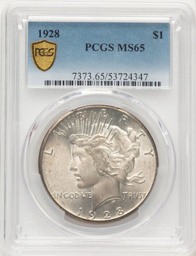 1928 Peace Dollar PCGS MS65