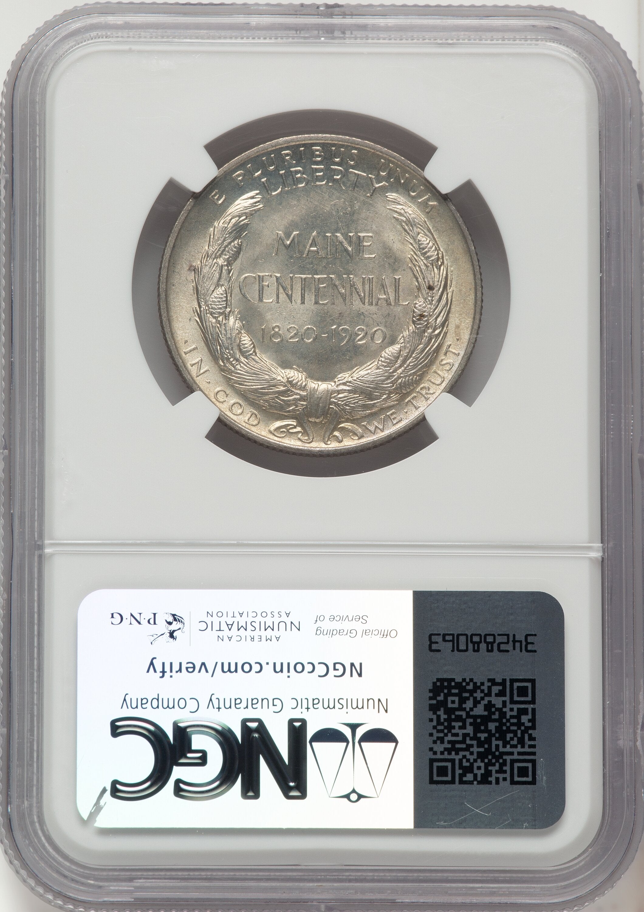 1920 50C Maine Commemorative Silver NGC MS67