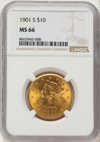 1901-S $10 Liberty Eagle NGC MS66