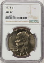1978 $1 Eisenhower Dollar NGC MS67