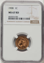 1908 1C RD Indian Cent NGC MS67