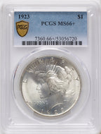 1923 Peace Dollar PCGS MS66+