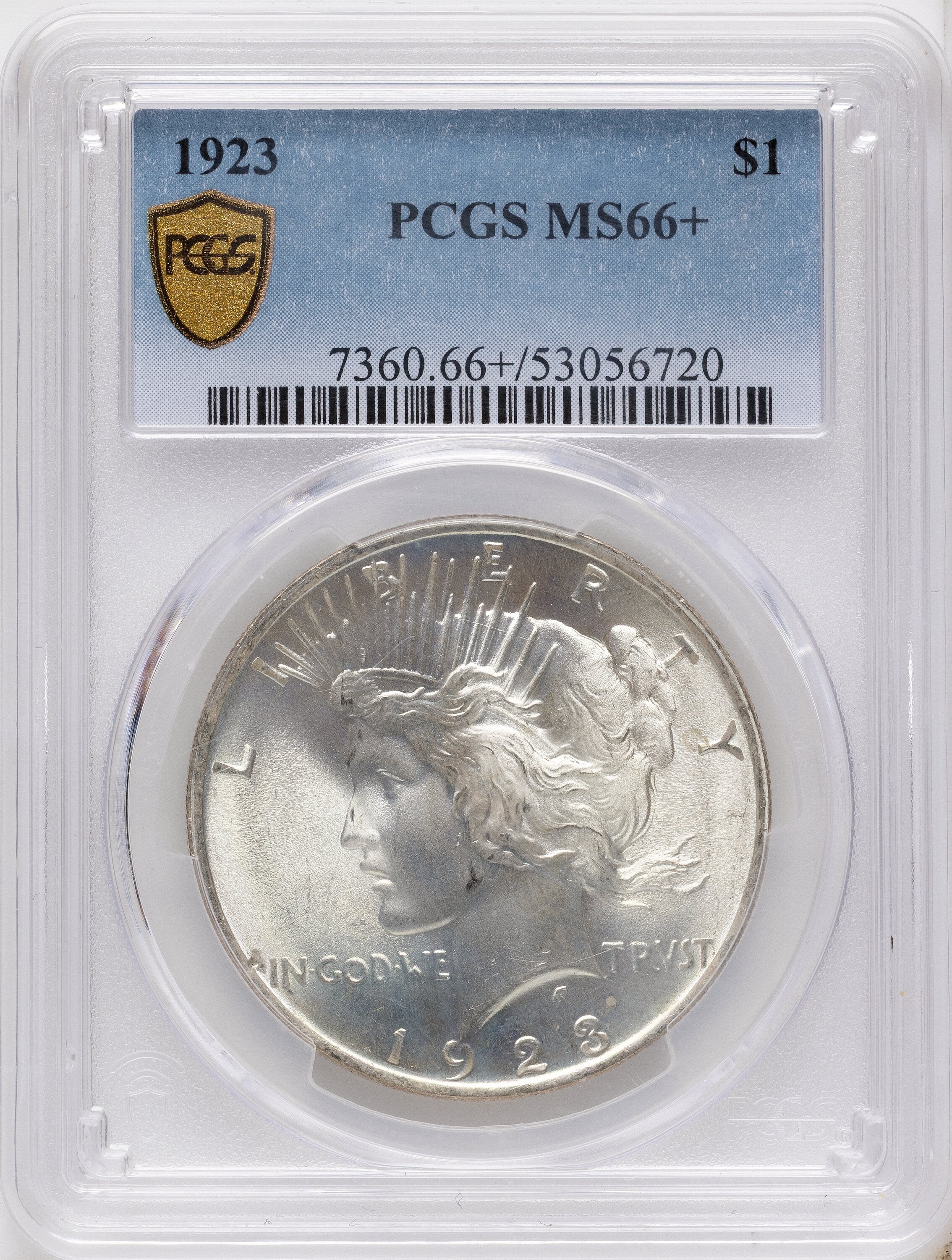 1923 Peace Dollar PCGS MS66+