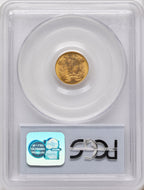 1873 G$1 OPEN 3 Gold Dollar PCGS MS66